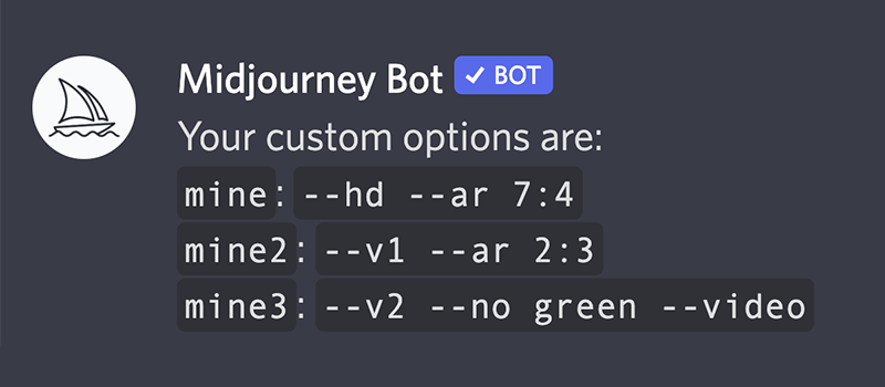 Midjourney Bot 交互命令列表